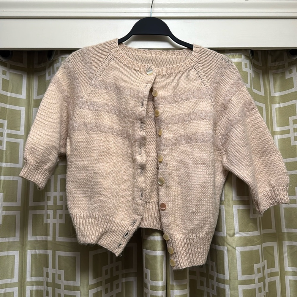 Vintage beige sweater, sz Sm